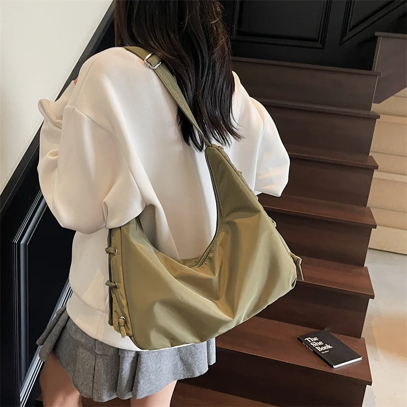 

Crossbody Bag Women's Casual Versatile Large-capacity Student Travel Canvas Bag Women's Commuting Simple Shoulder Mommy Bag
