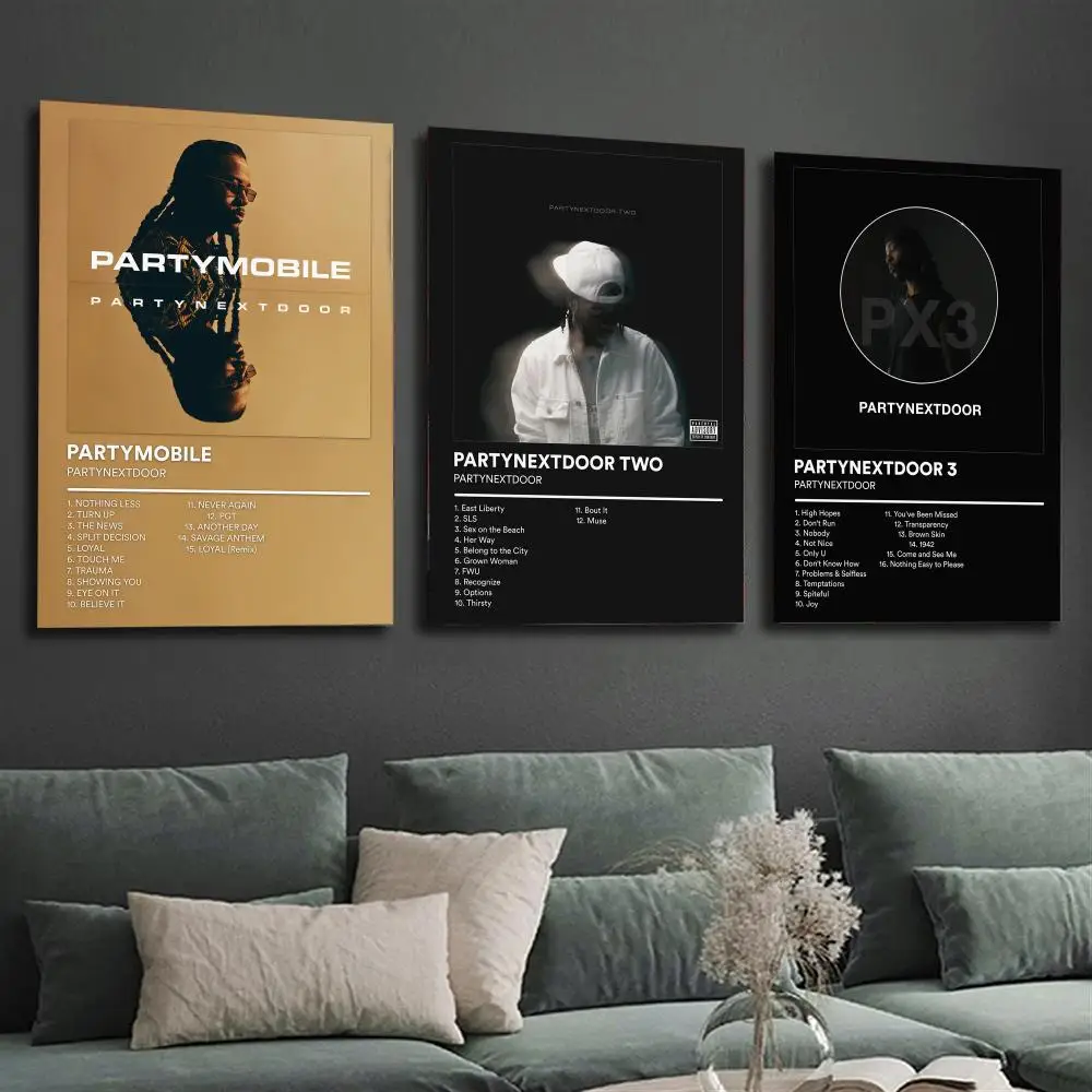 Singer P-PARTYNEXTDOOR Poster Modern  Wall Art Aesthetic Minimalist Bedroom Decor Cafe Home Gift