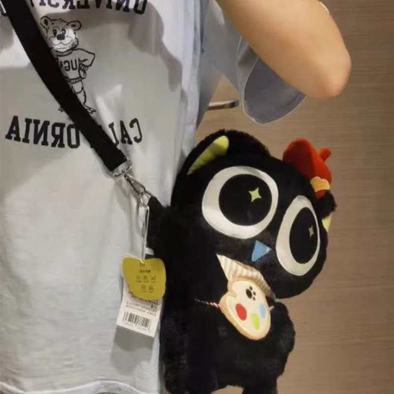 

Luo Xiaohei Merchandise Plush Backpack Cute Messenger Bag Kawaii Anime Merchandise with Character Print Shoulder Strap Gifts