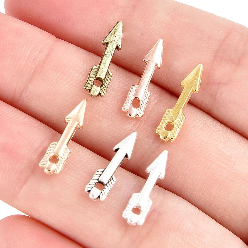 50 قطعة منتج جديد 14.5*4 مللي متر 6 ألوان صغيرة السهم Charms قلادة قلادة سوار صنع المجوهرات الحرف اليدوية Supplies بها بنفسك لوازم