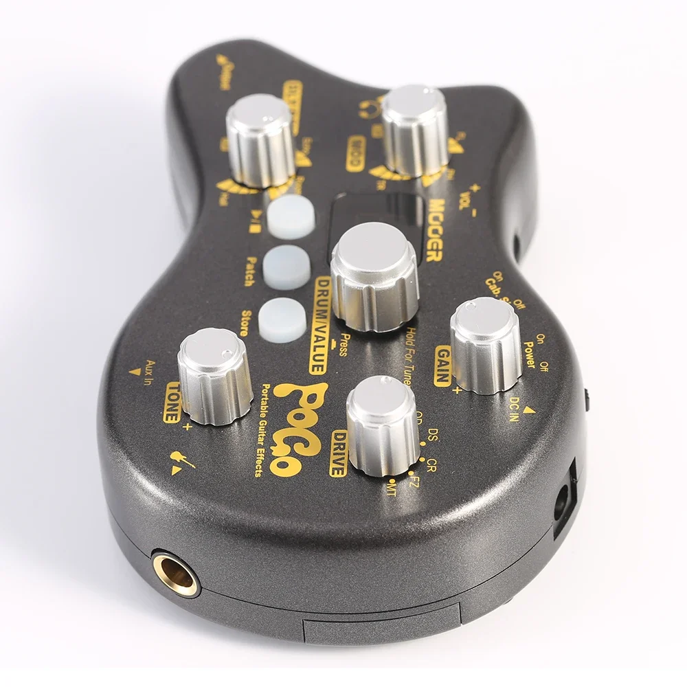 

MOOER PE50 Pogo, черная гитарная мультипедаль эффектов, процессор, портативная гитарная педаль, 15 типов эффектов, 40 барабанных ритмов, функция настройки