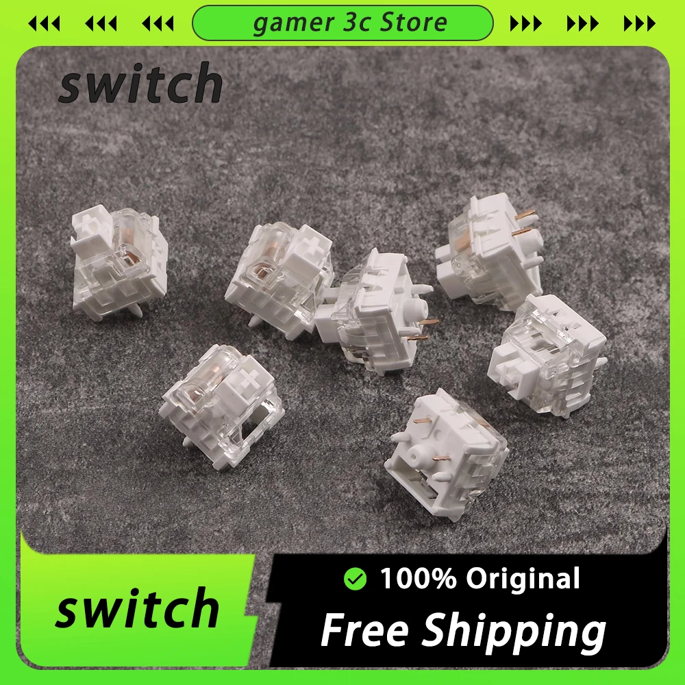 

JiXian V3 White switch Mechanical Keyboard switch E-sports keycap switch HIFI Customize Mechanical Keyboard switch 110switch