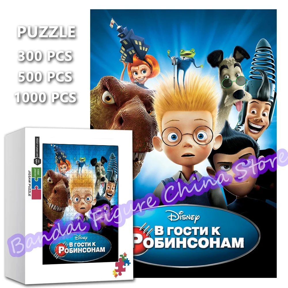 

300/500/1000 Pieces Jigsaw Puzzles Meet The Robinsons Disney Cartoon Anime Print Puzzle for Adults Decompress Educational Toys