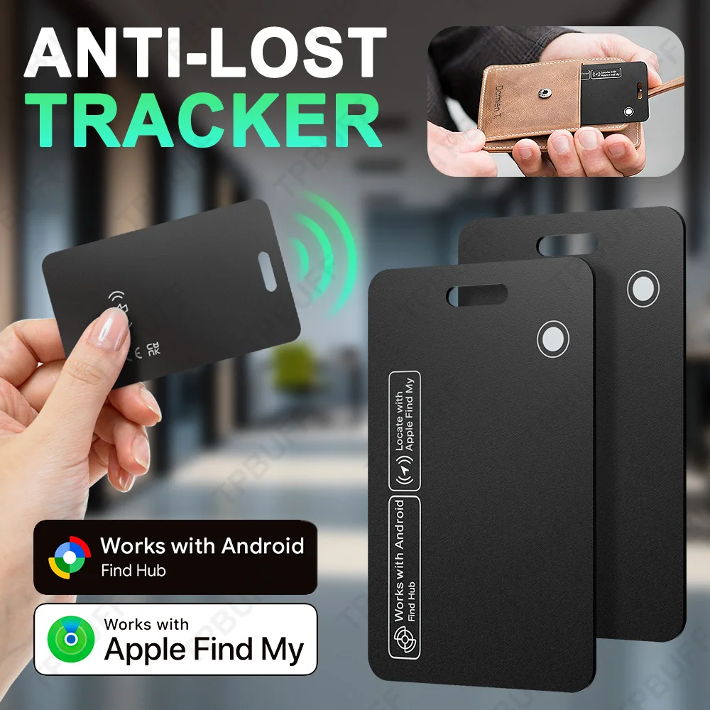 نظام مزدوج Google IOS Antilost Android شحن لاسلكي بطاقة تتبع محفظة محدد علامة صغيرة ذكية لجهاز iPhone العثور على جهازي #1