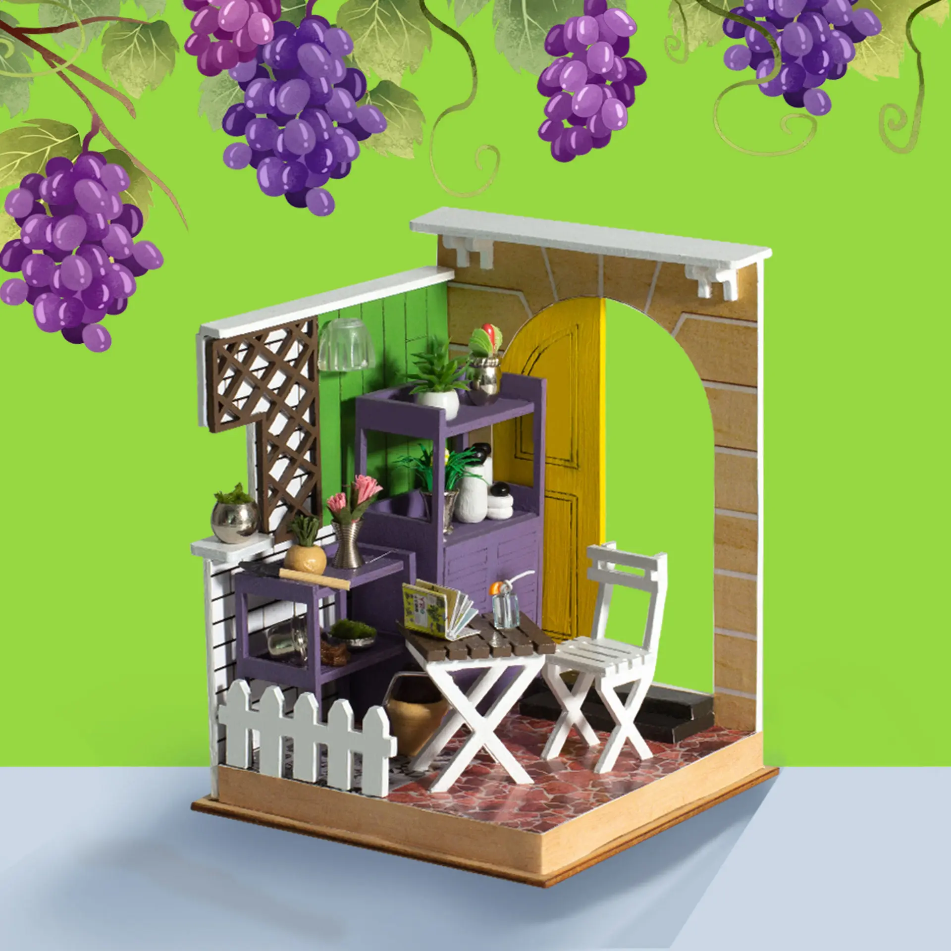 مجموعة بناء غلاف صغير ثلاثية الأبعاد يمكنك صنعها بنفسك حامل كتب نموذج صغير للهندسة المعمارية هدية يدوية إبداعية لمهرجان أعياد الميلاد 2025 #2