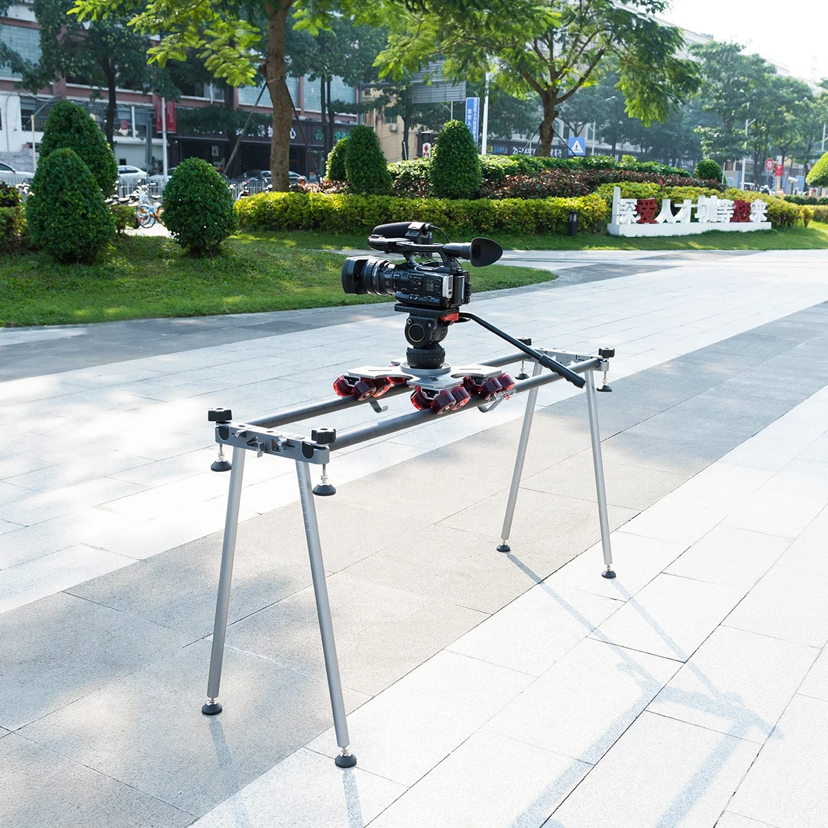 Film Making Professional Video 2.1m Carbon Fiber Portable Camera Slider Dolly For Camera Film Shooting