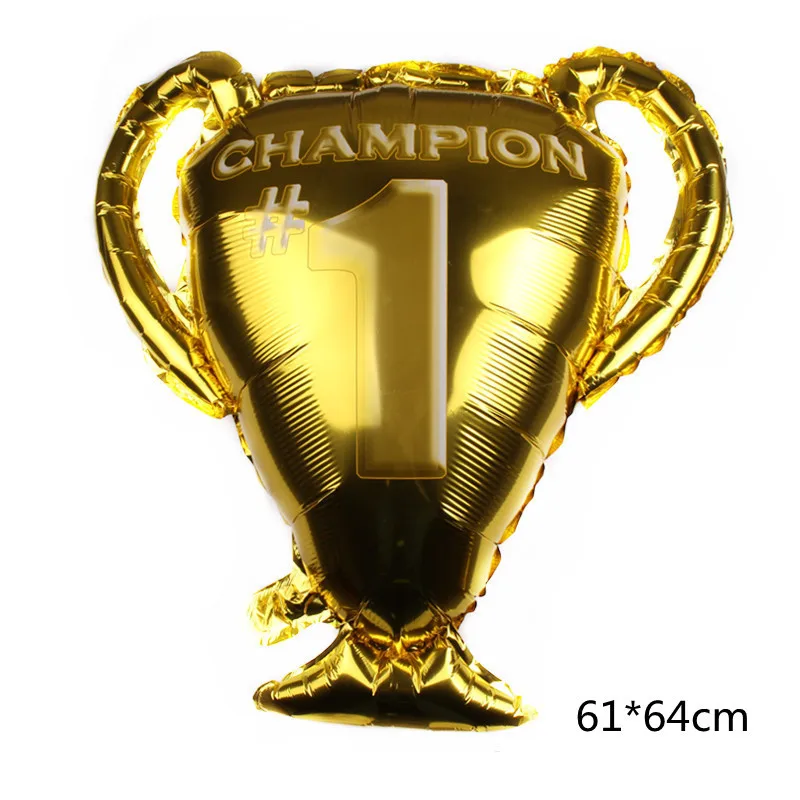 Big Championship Trophy Balloon Champion Cup Aluminum Helium Balloon For Birthday Event Party Decor