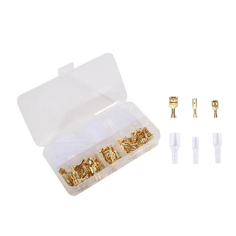 150/120pcs 2.8/4.8/6.3mm Crimp Terminals Insulated Seal Electrical Wire Connectors Crimp Terminal Connector Assortment Kit