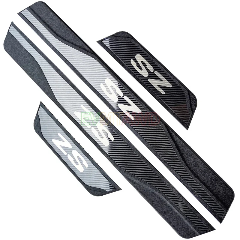 For MG ZS Hybrid HEV Car Accessories Door Sill Scuff Plate Pedal Cover Trim Exterior Threshold Protector Auto Stickers 2025 2026
