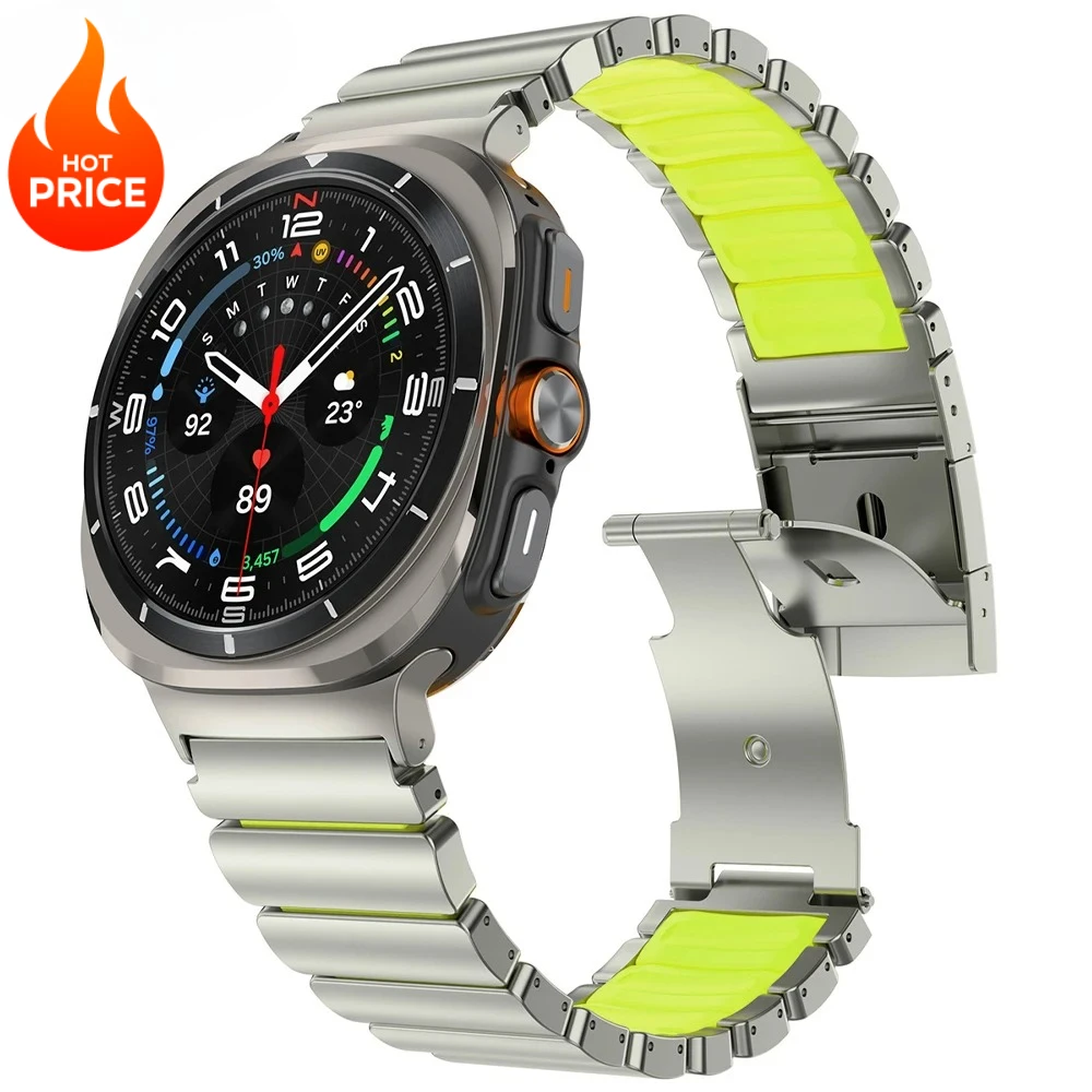 Titanium Strap for Samsung Galaxy Watch 9 8 44mm 40mm 8 Classic 46mm Luxury Titanium Band for Galaxy Ultra 2 47mm Men Watchband