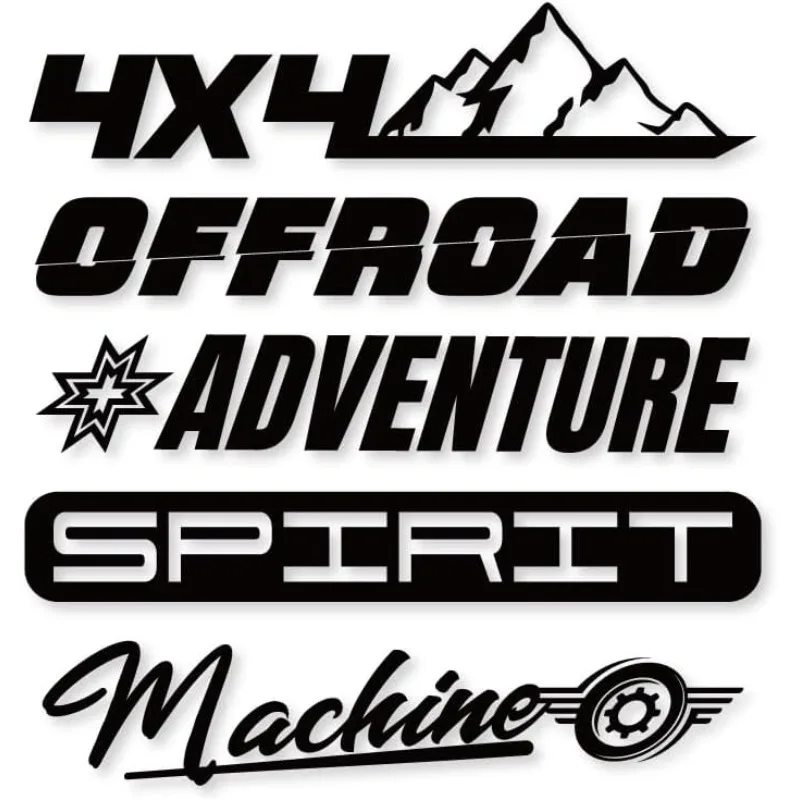 4X4 OFFROAD ADVENTURE SPIRIT MACHINE Mix | Car Stickers | Vinyl Stickers | Car, Weather Resistant