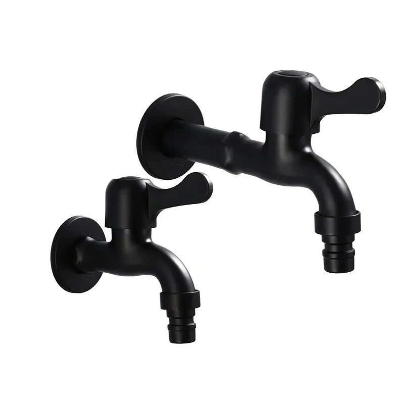 Black Bathroom Faucet Brass Tap Outdoor Garden Taps Washing Machine Faucet Mop Luxury Decorative Kitchen Tap WC Bibcock