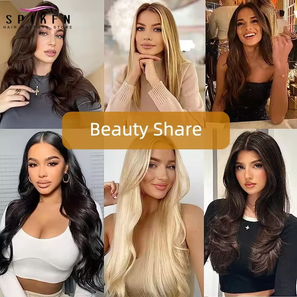 SPIKFN شريط صغير في وصلات الشعر البشري مستقيم 12-24 بوصة مايكرو الشريط الشعر 10 قطعة/الحزمة خصلات شعر لاصقة سلس