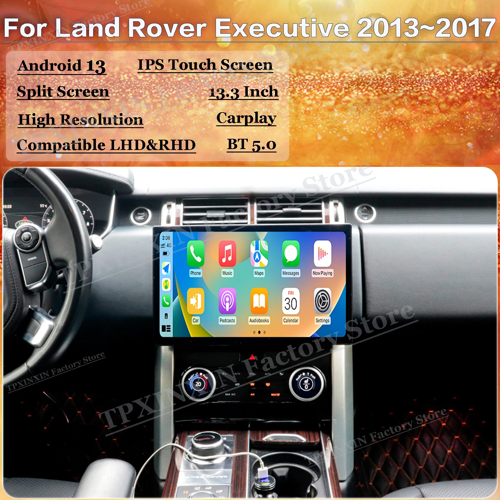 

Android Intelligent Multimedia For Land Rover Executive 2013~2017 GPS Navigation Car Radio offline map Stereo Receiver Head Unit