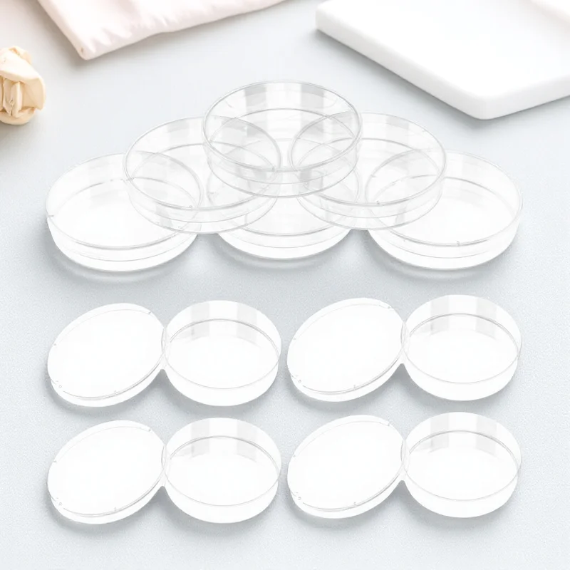 

30Pcs Plastic Petri Dishes Laboratory Plates Clear Lid Chemistry Experiment Supplies Tissue Culture
