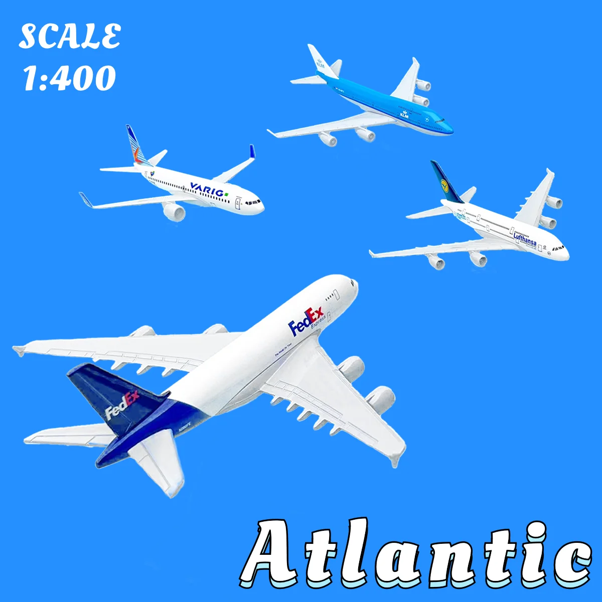 

1:400 Atlantic B737 B747 A380 Replica Metal Aircraft Model Scale Aviation Collectible Diecast Miniature Ornament Souvenir Toys