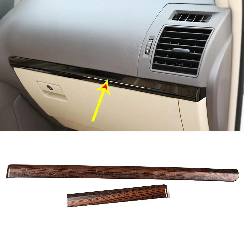 

2 шт., автомобильные аксессуары из соснового дерева, внутренняя отделка центральной консоли пассажира для Toyota Prado 2018, АБС-пластик