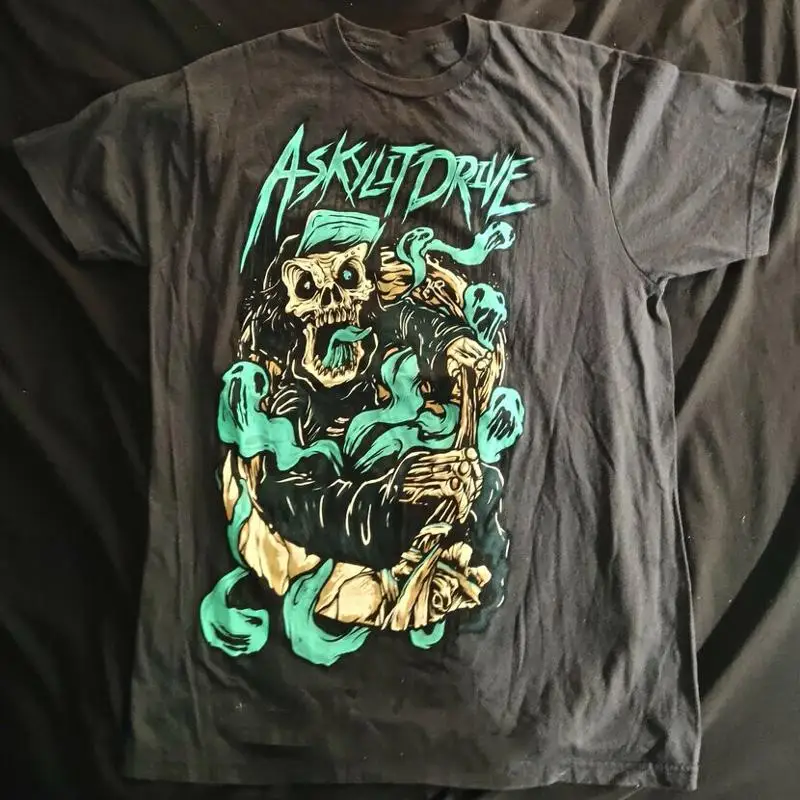 

A Skylit Drive Ghost Skeleton Classic Black Cotton T shirt All Size ZL332