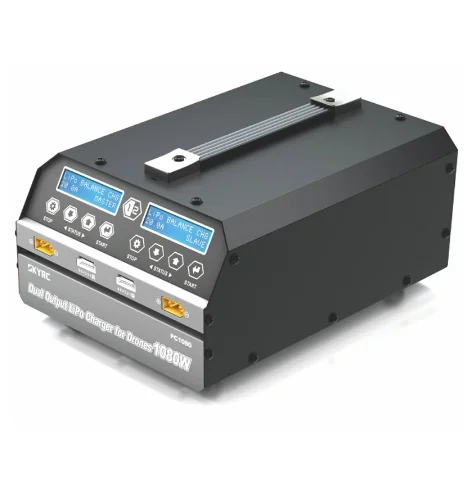 

SKYRC PC1080 Зарядное устройство Lipo Зарядное устройство 1080 Вт 20 А Двухканальное зарядное устройство для литиевых батарей для сельскохозяйственного опрыскивания