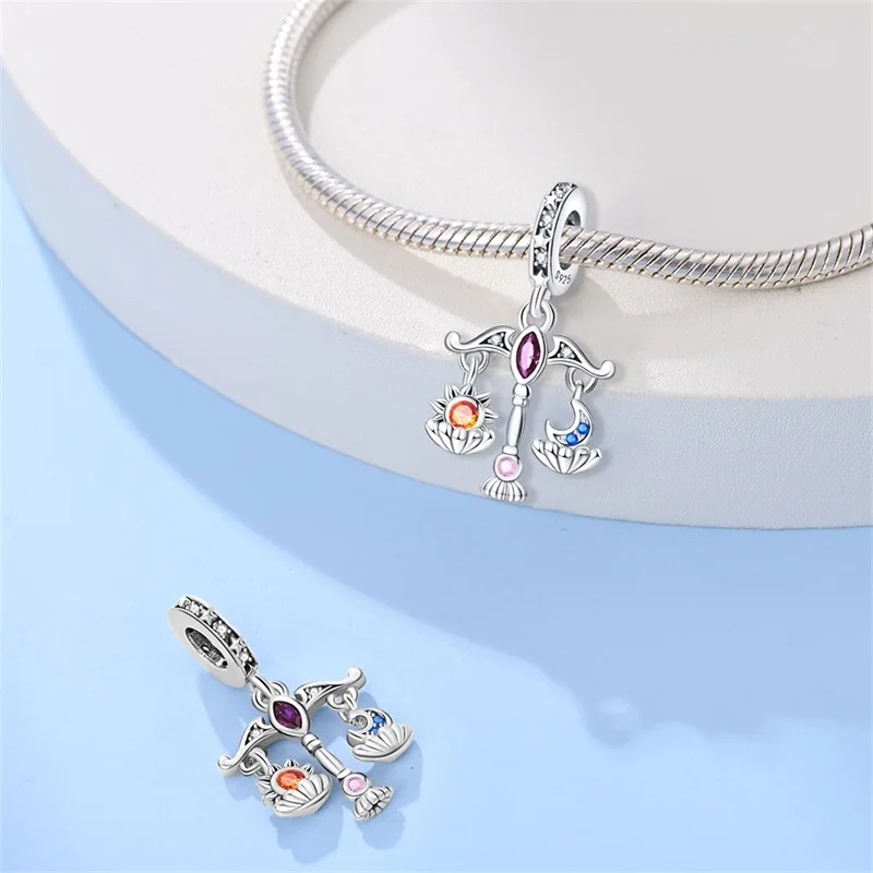 

925 Sterling Silver Justice Balance Charms Pendant For Women Fit Original Bracelet DIY Birthday Party Jewelry Gifts