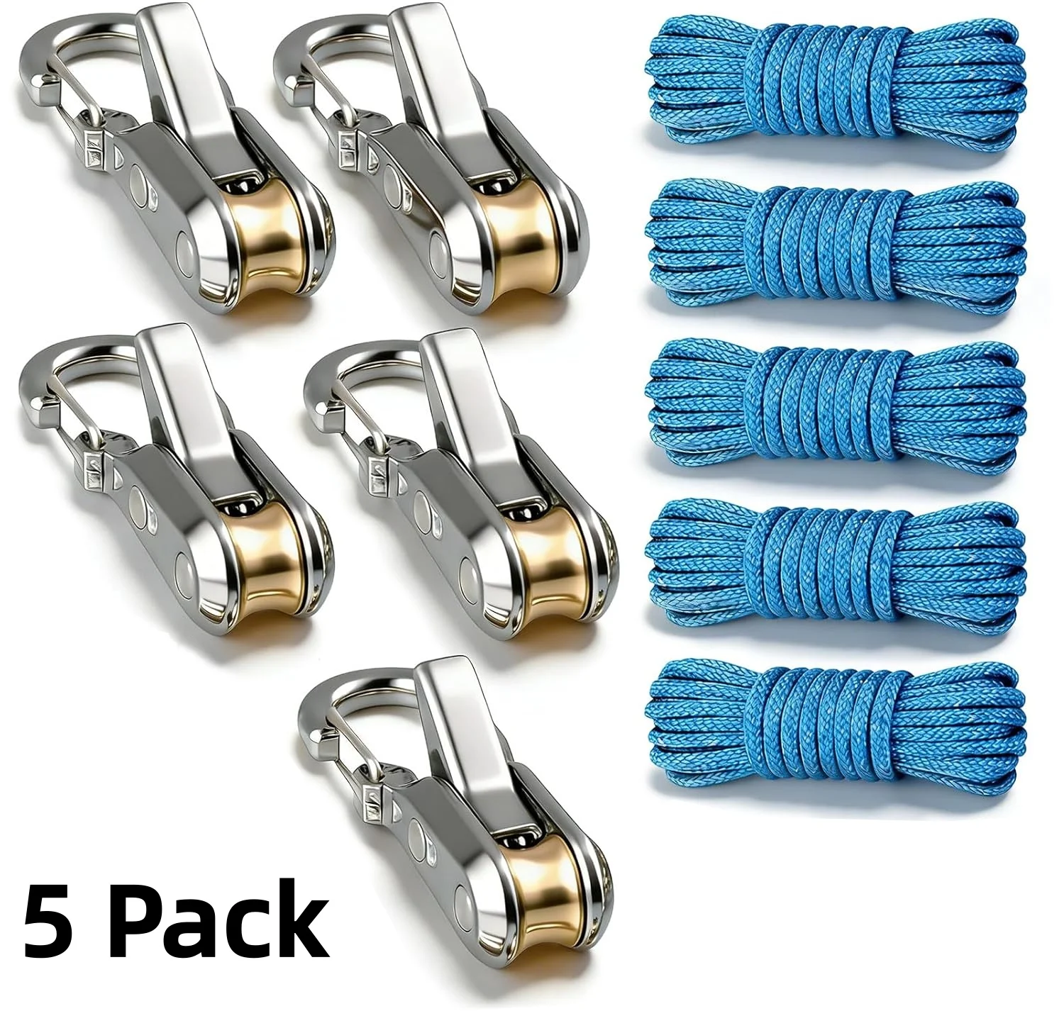 2-10er-Pack einziehbare Seile mit Rollenspanner – robuste Spannseile für Camping, Bootfahren, Heimaufbewahrung, Outdoor-Einsatz