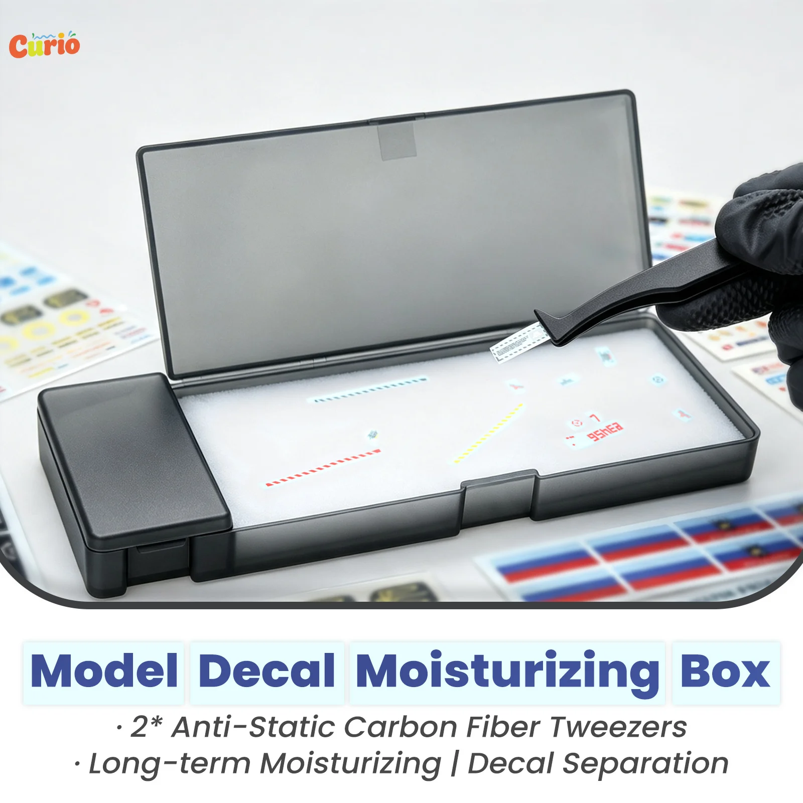 Nasedal Wassersticker-Box Modell-Aufkleber Feuchtigkeitsbox für Gundam-Modellbau DIY Bastelzubehör Hobby-Aufkleber Feuchtigkeitswerkzeug