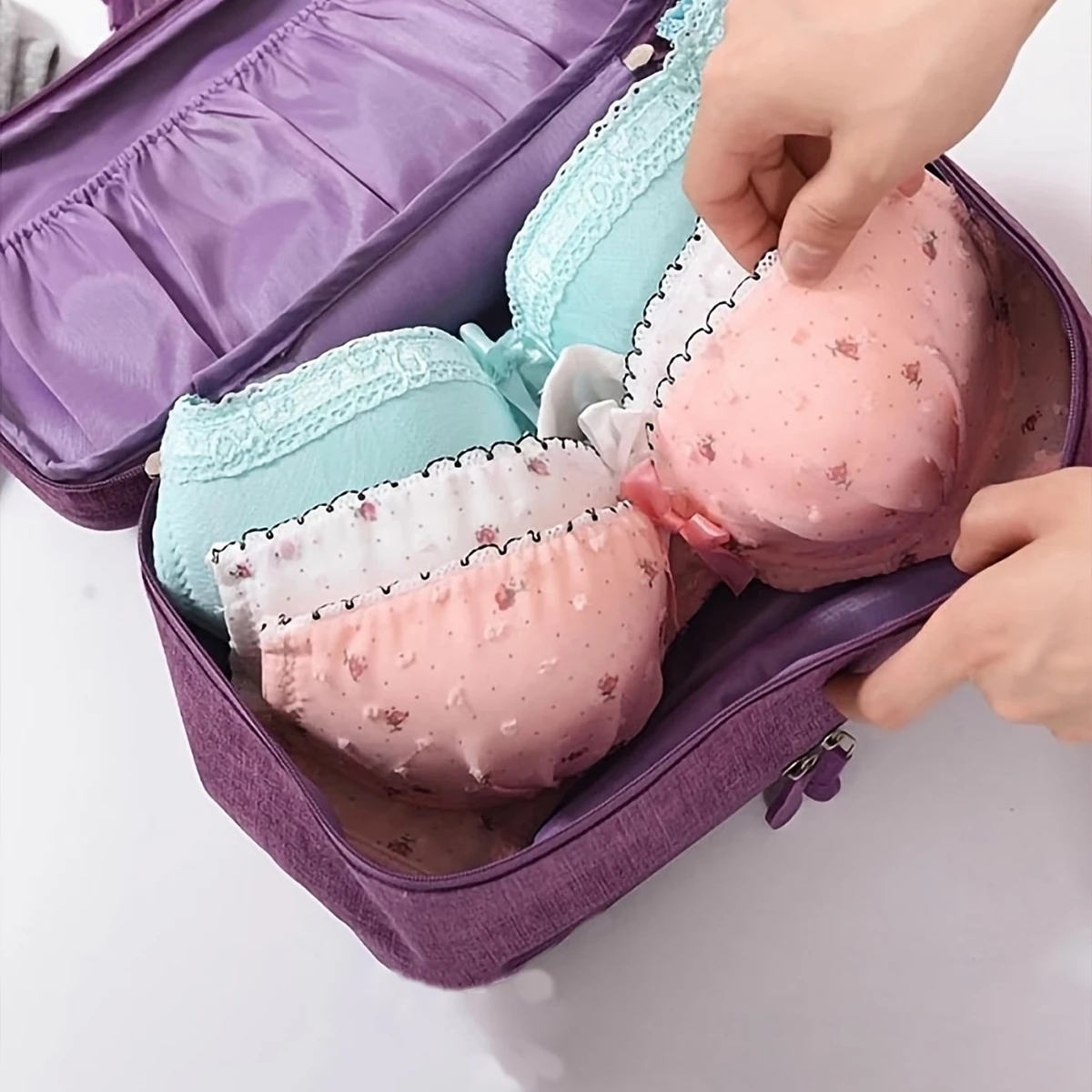 Travel Underwear, Bra Storage Bag Portable Wet And Dry Separation Underwear Storage Pouch Travel Multifunctional Storage Bag