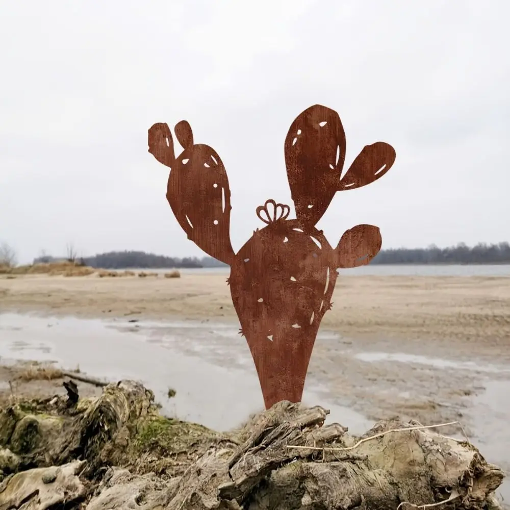 

Landscape Decoration Metal Decorative Garden Stakes Antique Design Plant Shaped Garden Pile Creative Art Floor Plugs Bonsai