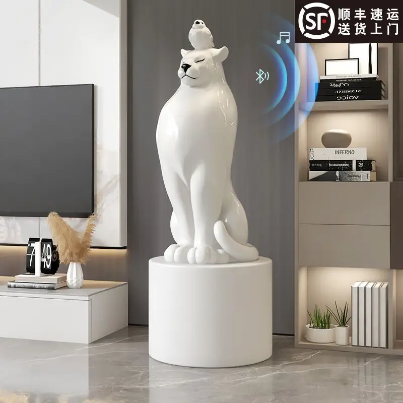Large Animal Floor-standing Ornaments Light Luxury High-end Sculptures Decorate Living Room TV Cabinet Figurines & Miniatures