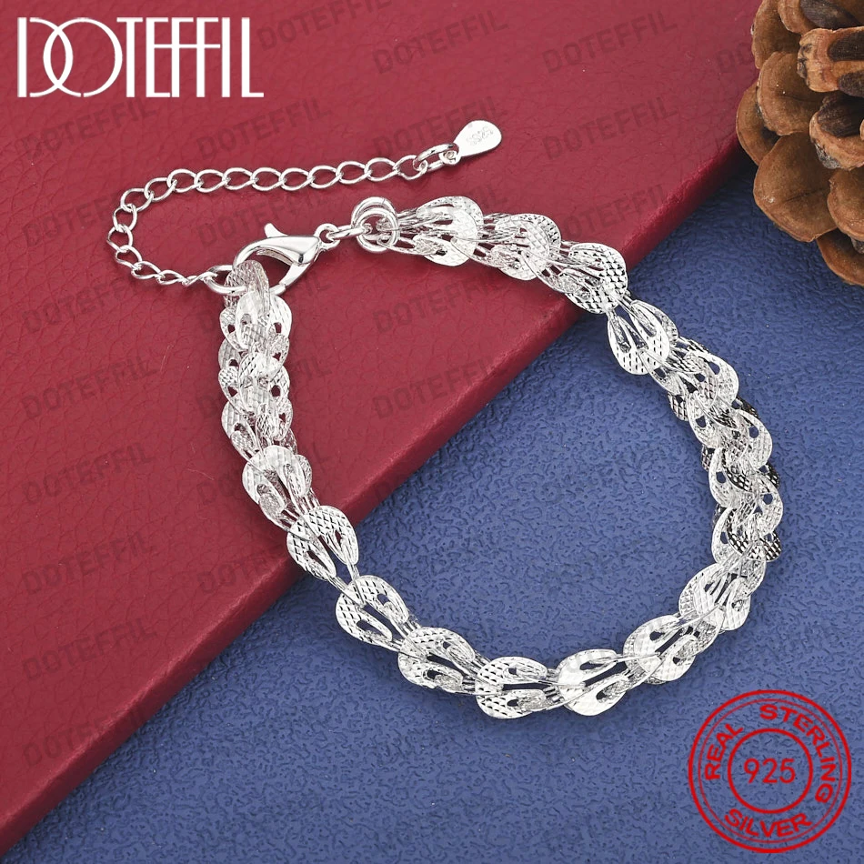 925 Sterling Silber 8-Zoll Filigranes Phönixschwanz-Armband für Damen, Modisches Hochzeitsgeschenk-Accessoire