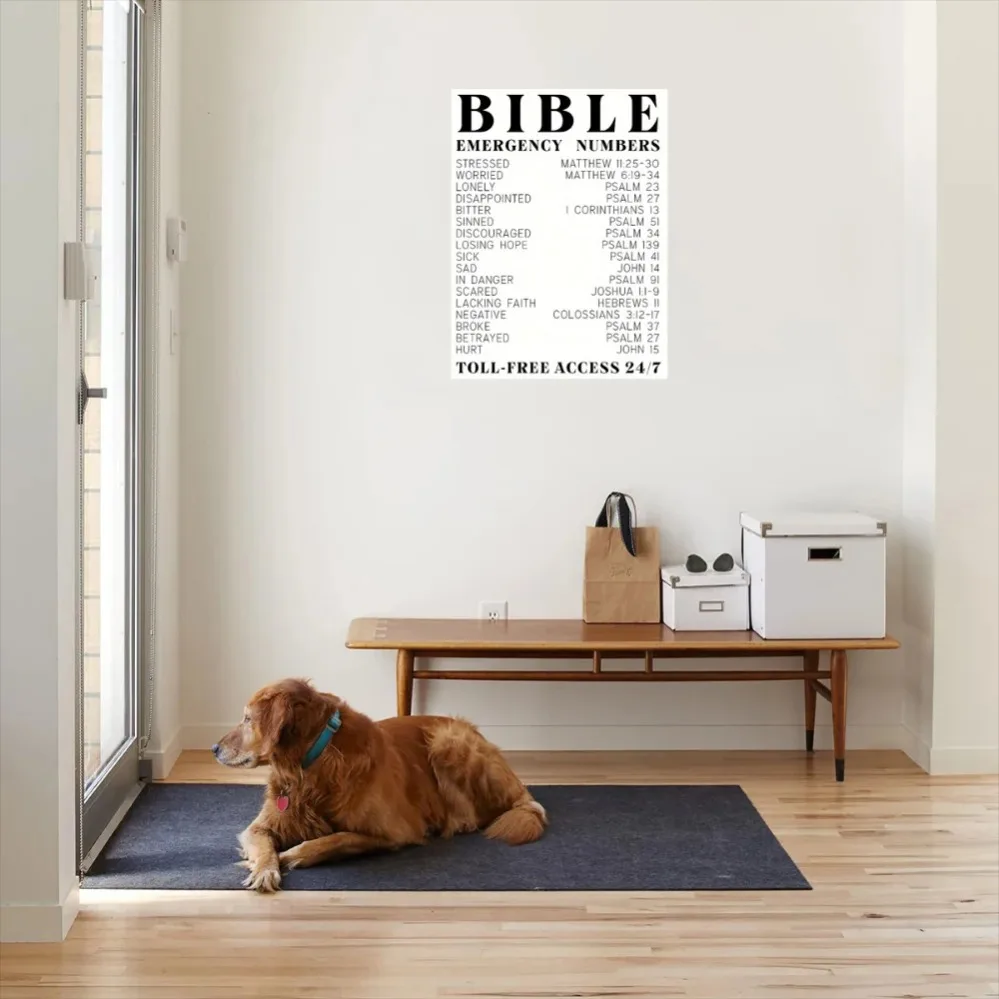 Scripture Emergency Metal Sign | Bible Verse Wall Art with Faith Vibe | Decor That Brings Divine Comfort to Emergency Reminder