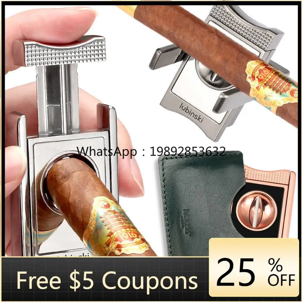 tagliacigari-a-v-in-metallo-affilato-lubinski-con-supporto-per-sigari-accessori-per-fumatori-forbici-portatili-per-sigari