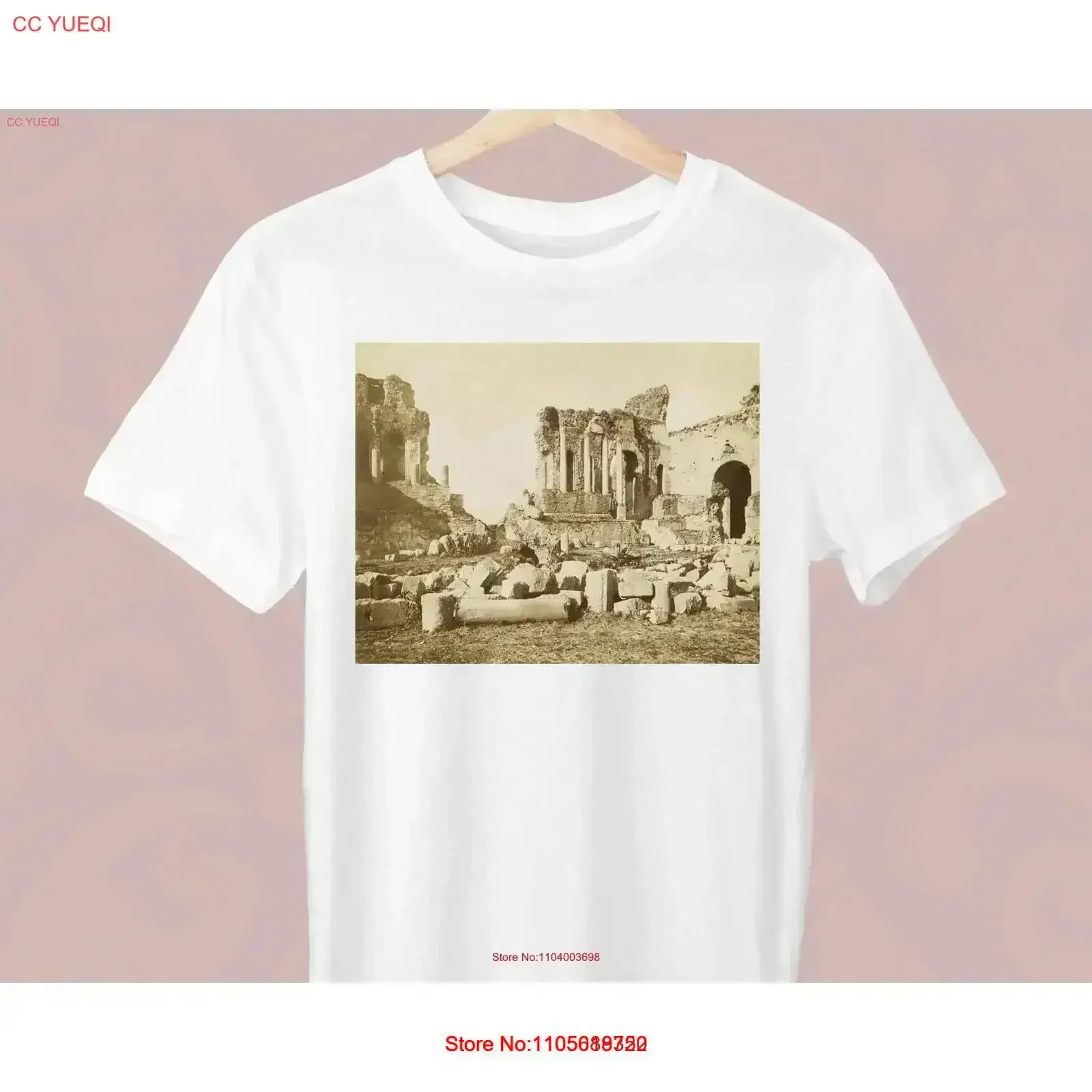 Greek Theatre II Taormina Giuseppe Bruno T Shirt Pictorialism for a Stylish vintage Washed fashion designer clothes vintage