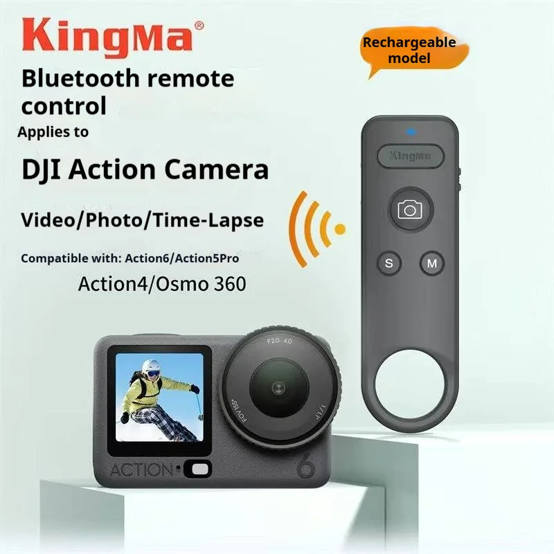 

Bluetooth Shutter Remote For DJI Osmo 360/Action 6 5pro 4 Bluetooth Remote Control Motion Camera Controller Action Accessories