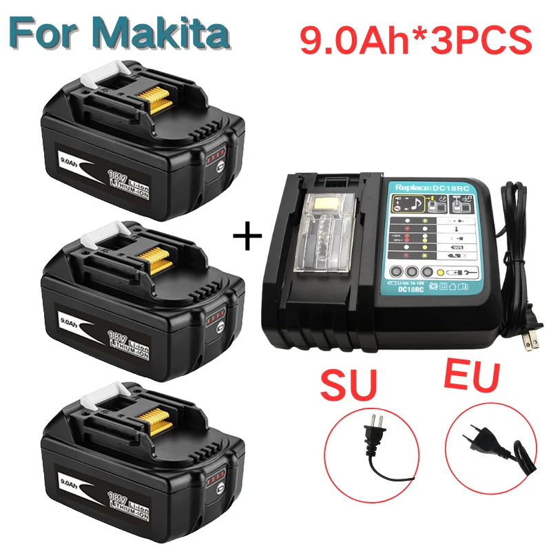 

Original For Makita 6Ah/8Ah/12Ah for Makita 18V Battery BL1830B BL1850B BL1850 BL1840 BL1860 BL1815 Replacement Lithium Battery