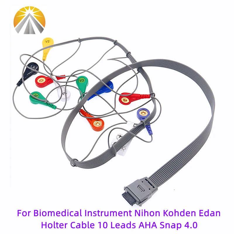 

Кабель для биомедицинских инструментов BI9800 BI9000 BI6803 BI6612 BI6812 Nihon Kohden Edan Holter 26 Pin 10 leadпроводов Snap 4,0 AHA