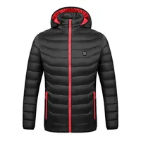 Women Man Winter Jacket USB Heated Padded jacket Outdoor Long Sleeves Heating Hooded Coat Fashion  Warm Winter Thermal Clothing