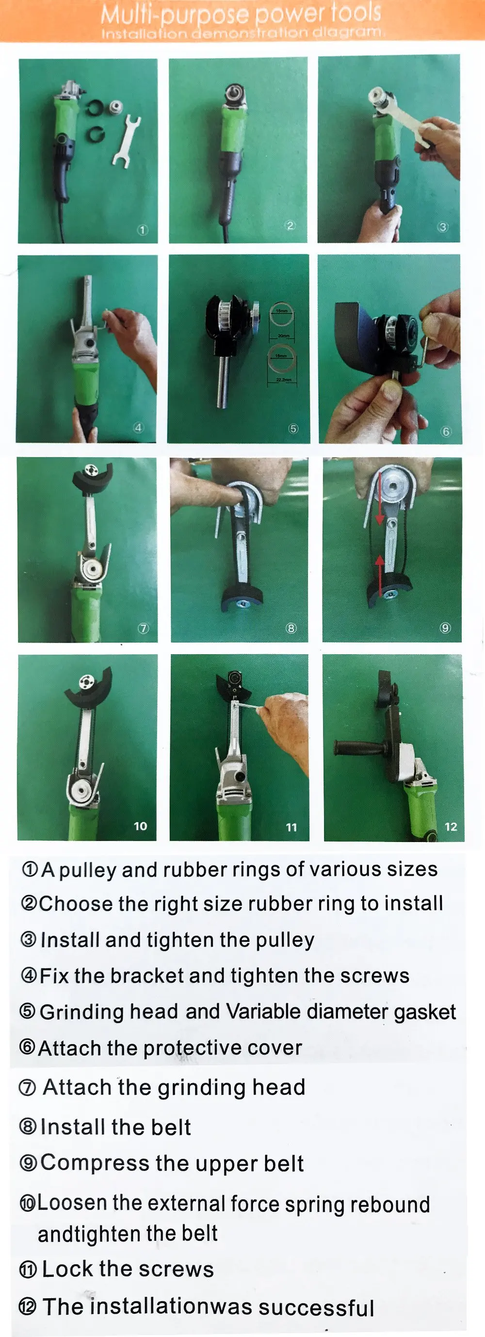 

2025 New Portable Angle Grinder Conversion Head Durable ABS & Alloy Steel Easy to Use Wide Application Tool for Sculpting