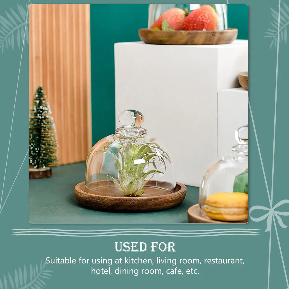 

1Set Bread Plate Cover Set Food Grade Safe Material Cake Tray Fruit Dish Snack Containers for Dining Room Cake Plate Lid Kit