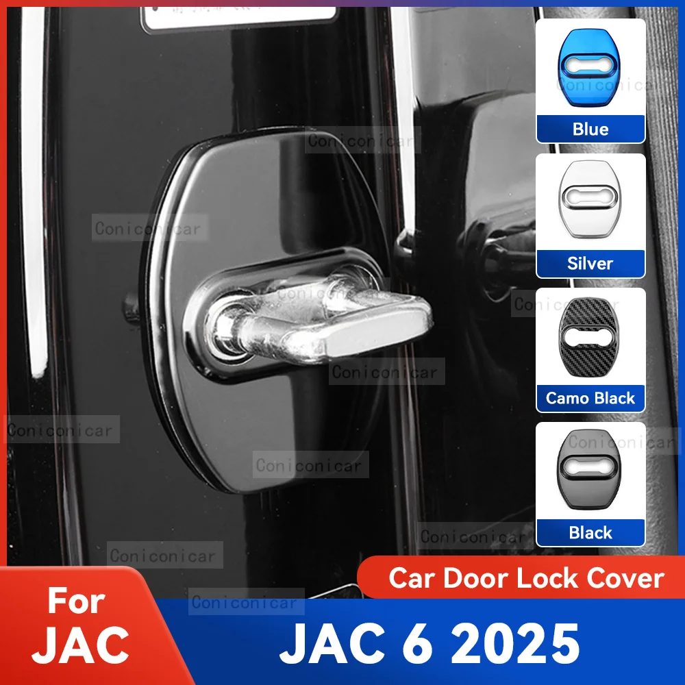 

Auto Car Door Lock Protect Cover Emblems Case Stainless Steel Decoration For JAC 6 2025 Protection Accessories