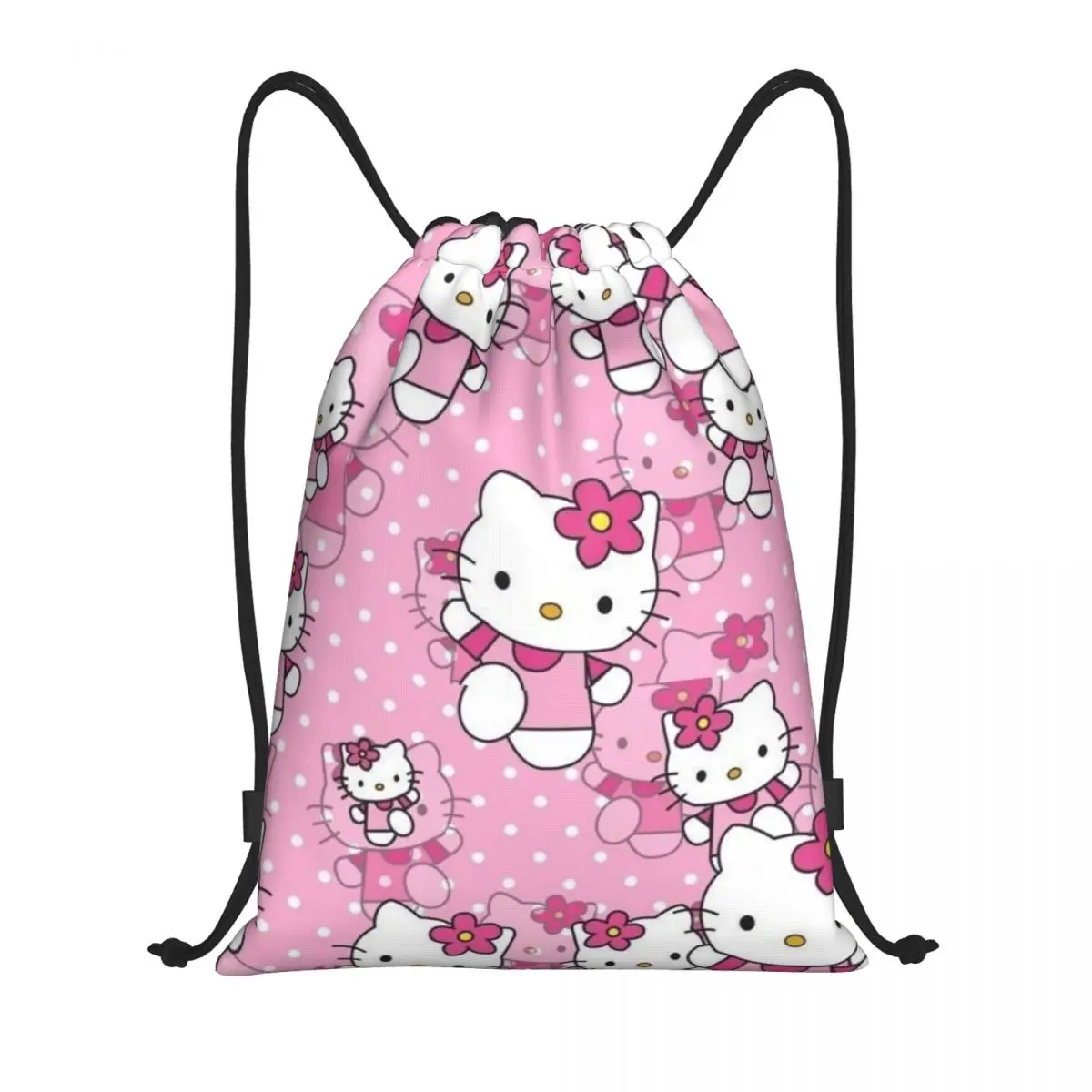 Hello Kitty Draagbare Sporttas Dikker Trekkoord Riem Rijrugzak Gym Trekkoord Schoenen Tas Kleding Rugzakken