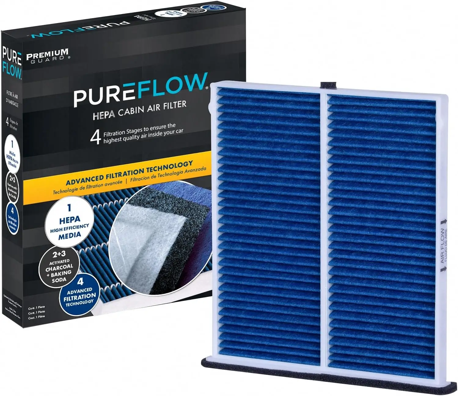 

PureFlow HEPA Cabin Air Filter PC4103HX | Fits 2014-2025 Mazda CX-5, 2014-2018 3, 2014-2021 6, 2014-2018 3 Sport, 2020 2