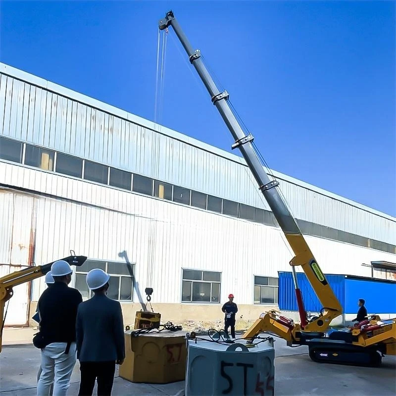 3 5 Ton Mini Spider Crane Small Work Site Widely Using Mini Crawler Spider Crane Telescopic Lift Platform Spider Crane Supplier