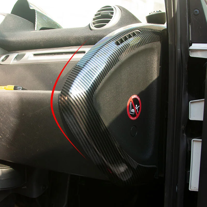 

Боковые треугольные декоративные полоски на центральную консоль, автомобильные наклейки для Smart 451 Fortwo, аксессуары для интерьера, украшение