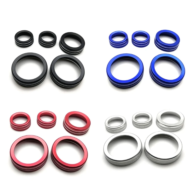 

Center Console Air Conditioner Volume Knob Button Circle Covers for Vehicles AOS