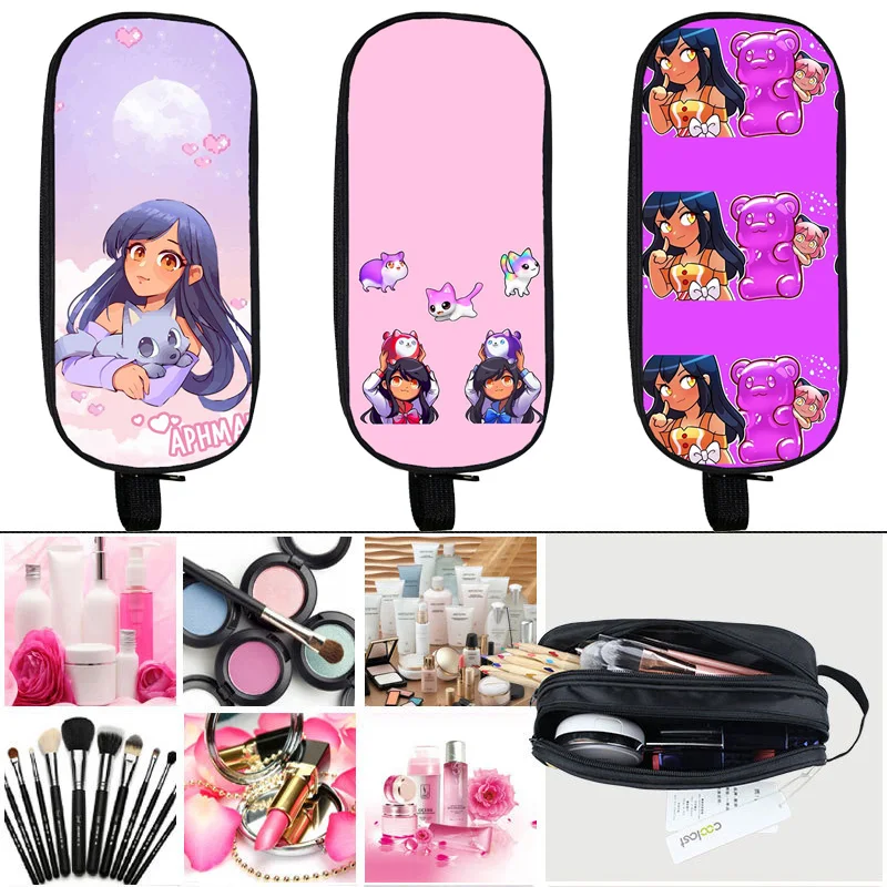 

3D Aphmau Cosmetic Cases Pencil Case Box Stationery Storage Pencil Bag Storage Student As A Cat Anime Aphmau Merch Makeup Bag