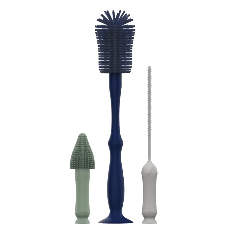 

Tool.NEW Silicone Cleaning Brush Set with Bottle, Spout, and Straw Brushes, BPA Free, 3 Pack