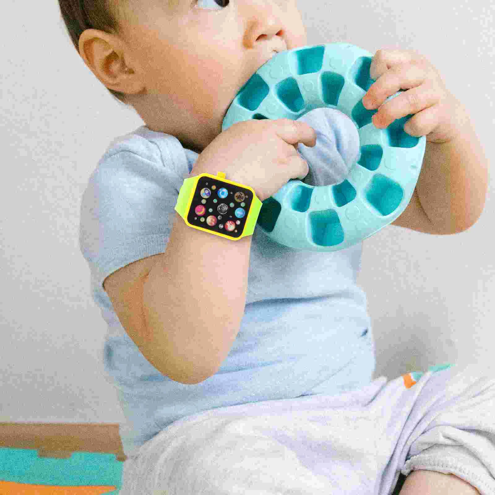 Montre-bracelet pour enfants, jouet d'apprentissage, multifonction, écran tactile, vert