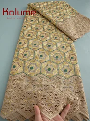 African Cotton Soft Atiku Fabric For Men Suit Garment Making Nigerian Swiss Cotton Voile Lace Materia For Men Clothes 5Yards