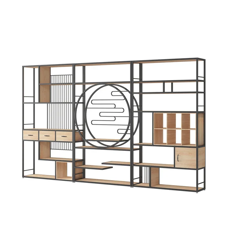 

Simple Modern Tea Shop Shelf Household Bookshelf Storage Shelf